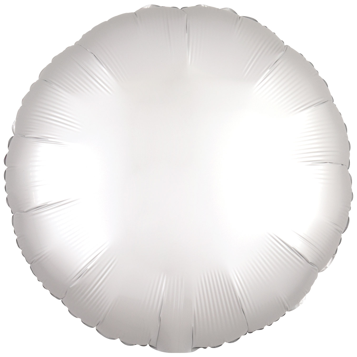 Amscan Silk Lustre White Circle Standard Packaged Foil Balloons